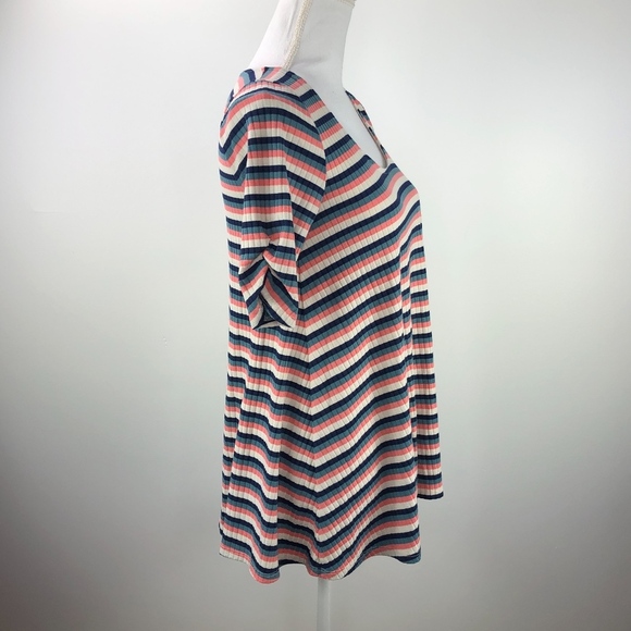 Anthropologie Puella Ribbed Striped T shirt S - Picture 2 of 5